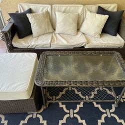 3 Piece Patio Set - Sofa, Table & Otterman 