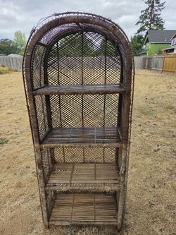 Vintage Wicker Shelf (As Is)