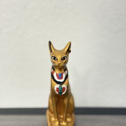 Egyptian Bastet Gold Cat Statue