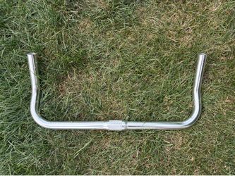 Silver Bullhorns Bicycle Handlebars