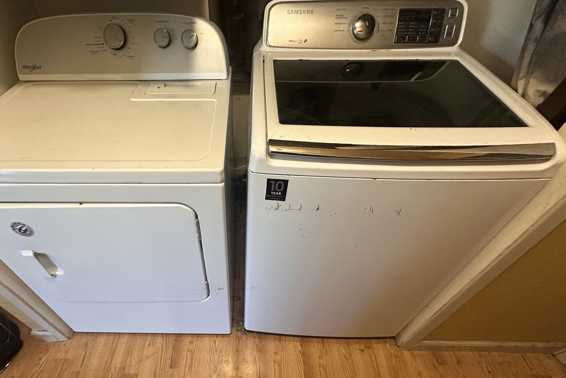 Samsung Top-Load Washer + Whirlpool Front-Load Dryer Set – $650 (Livermore, CA)