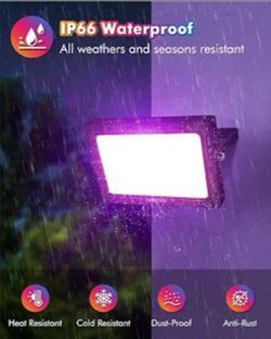 MEIKEE 60W 6000LM RGBW Flood Lights Color Changing LED Floodlights