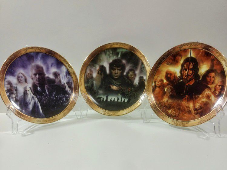 Lord Of The Rings Collector Plates Set Of 3
