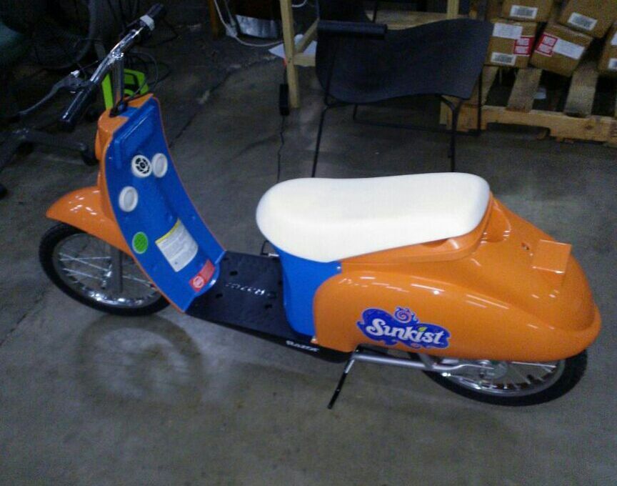 Orange Sunkist Razor Imod Electric Scooter