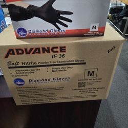 Black color nitrile gloves 4mil thickness