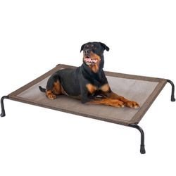  Veehoo Outdoor Elevated Dog Bed, Cooling Raised Dog Cots Beds with No-Slip Feet 