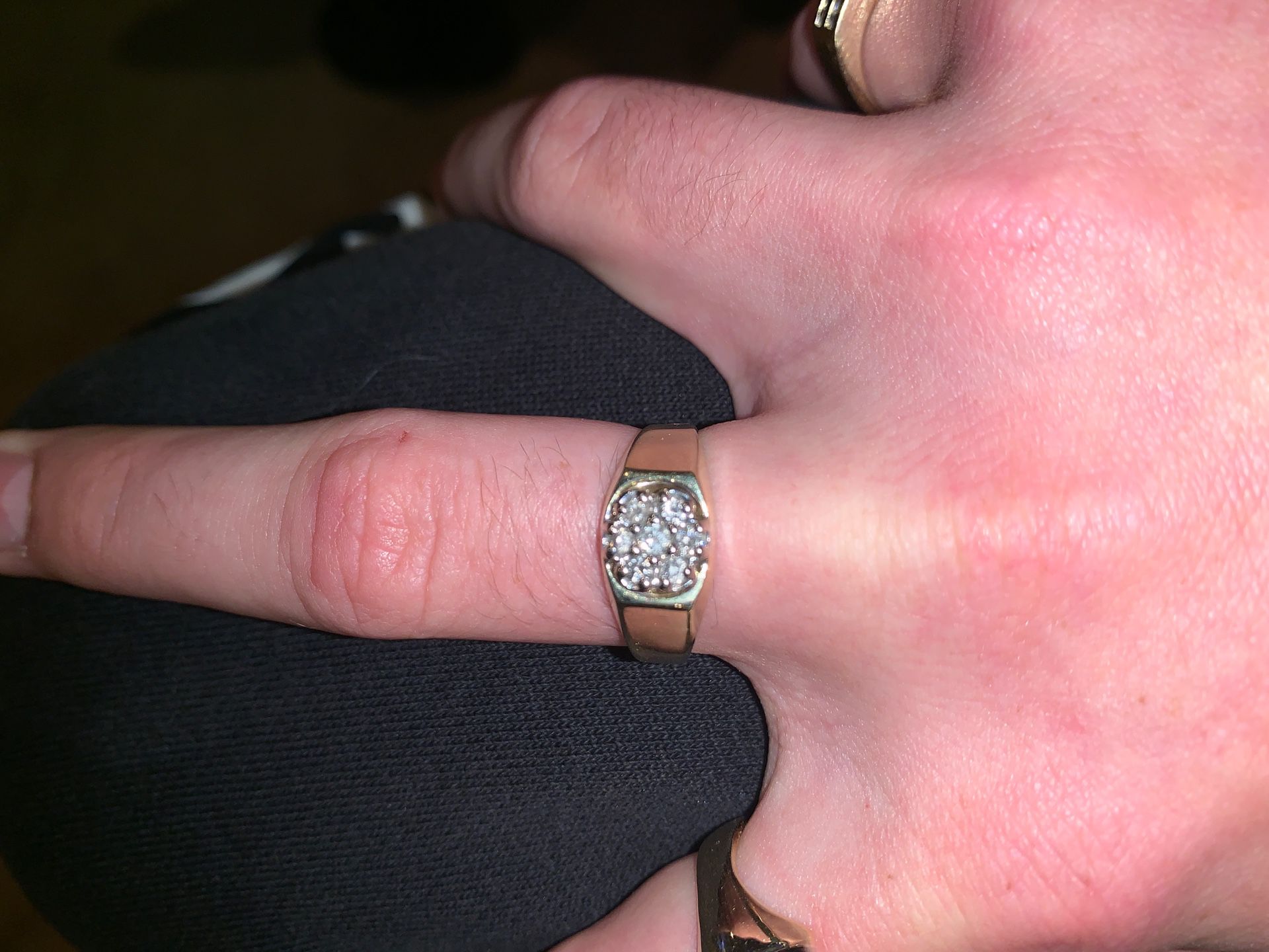 14k diamond ring 6 grams .37 kt