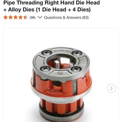 1/2 Rigid Die Head With  Ratchet 