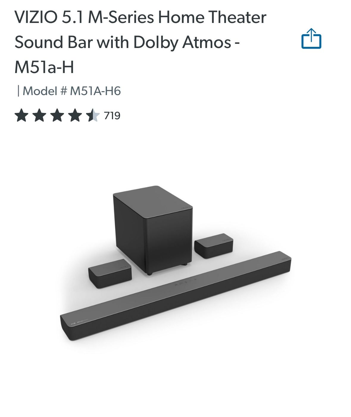Vizio Soundbar M51a-H