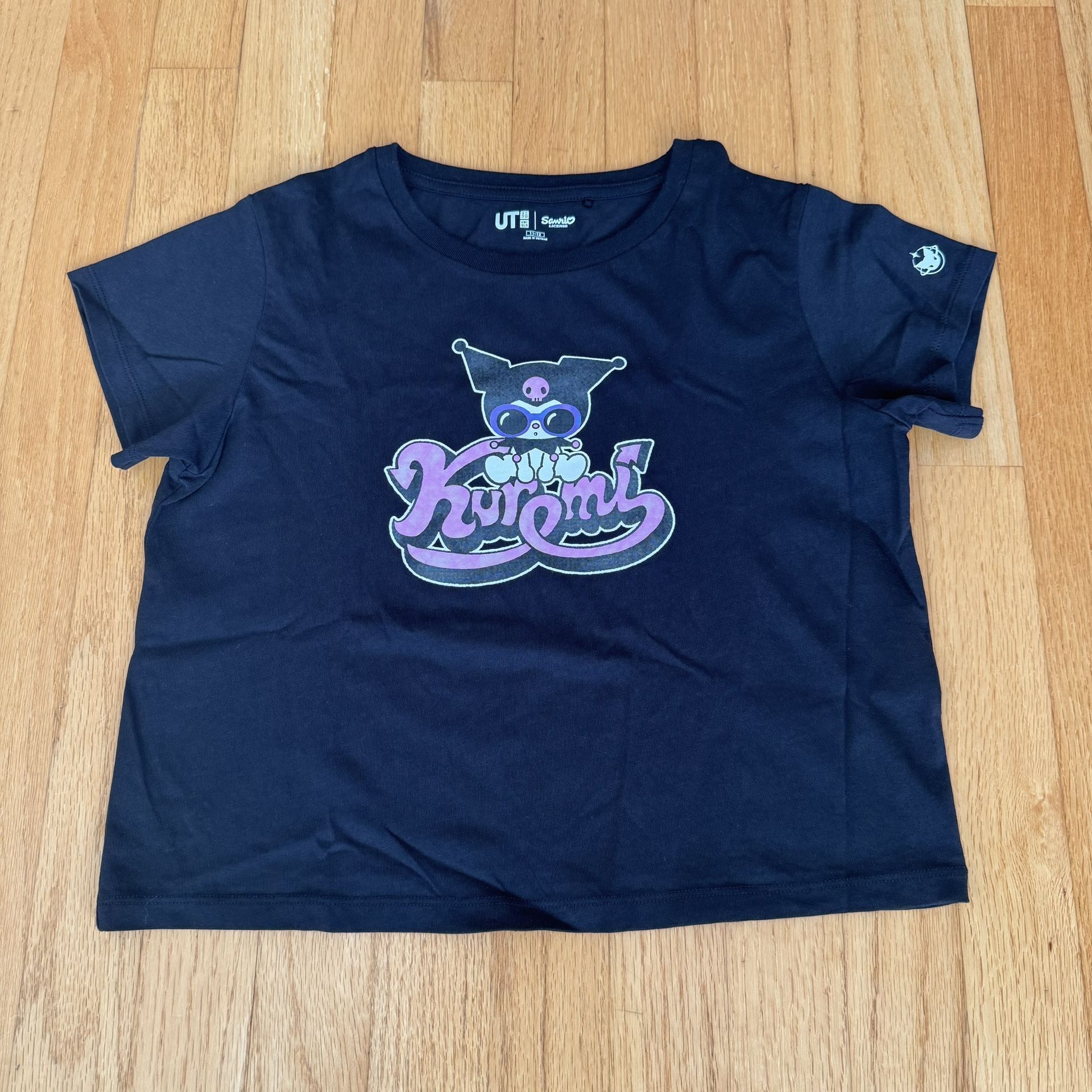 Sanrio Kuromi Graphic Baby Tee – Black Y2K 