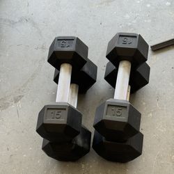 Dumbbells 15s And 25s. 