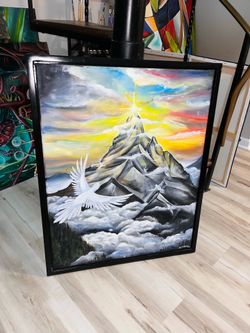 Original Oil base painting | “I Went up to the Mountain”