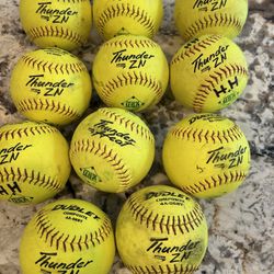 One Dozen Softballs 