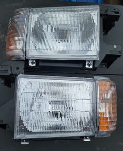 87-91 Ford F150 F250 F350 Bronco Headlights Luces Micas Calaveras Faros Faroles Focos Headlamps 