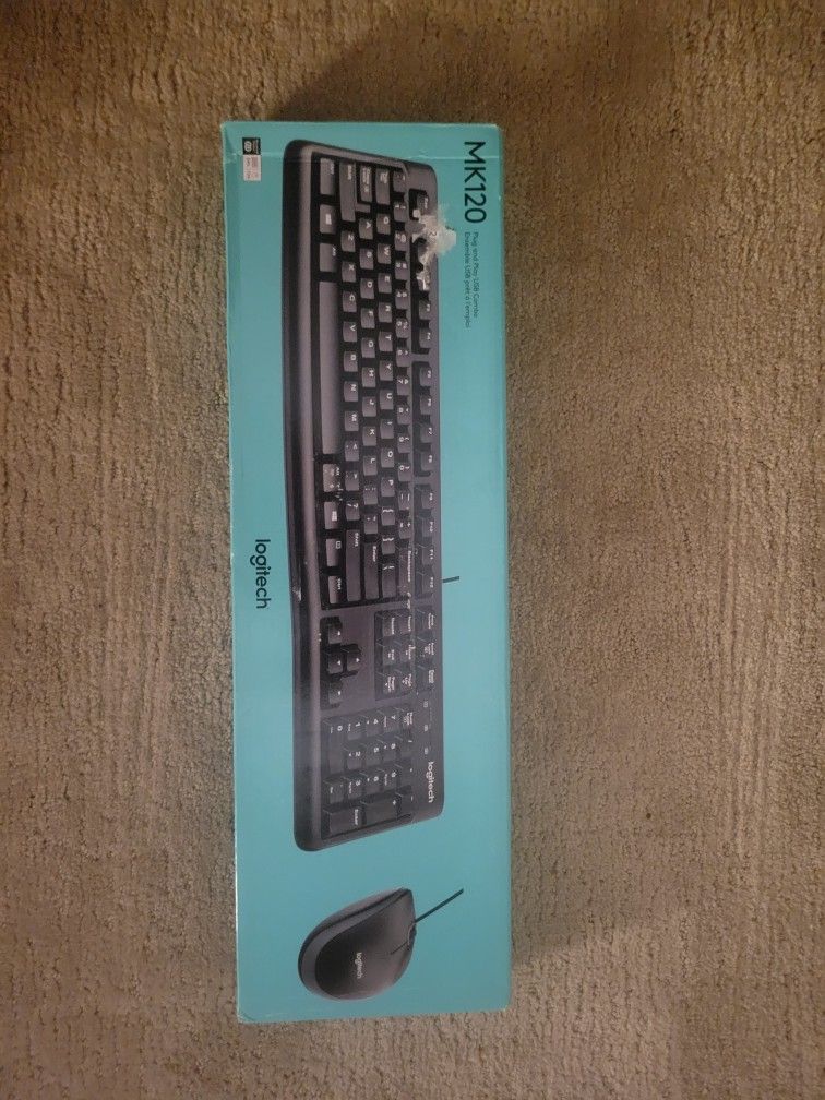 Logitech MK120 Wired Keyboard and Mouse Combo. 