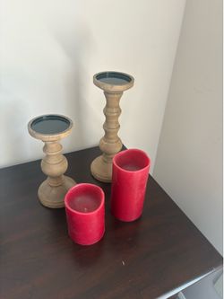 Candlesticks with candles