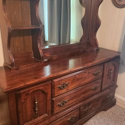 Dresser with mirror