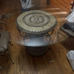 Glass Kitchen Table 4 Chairs 