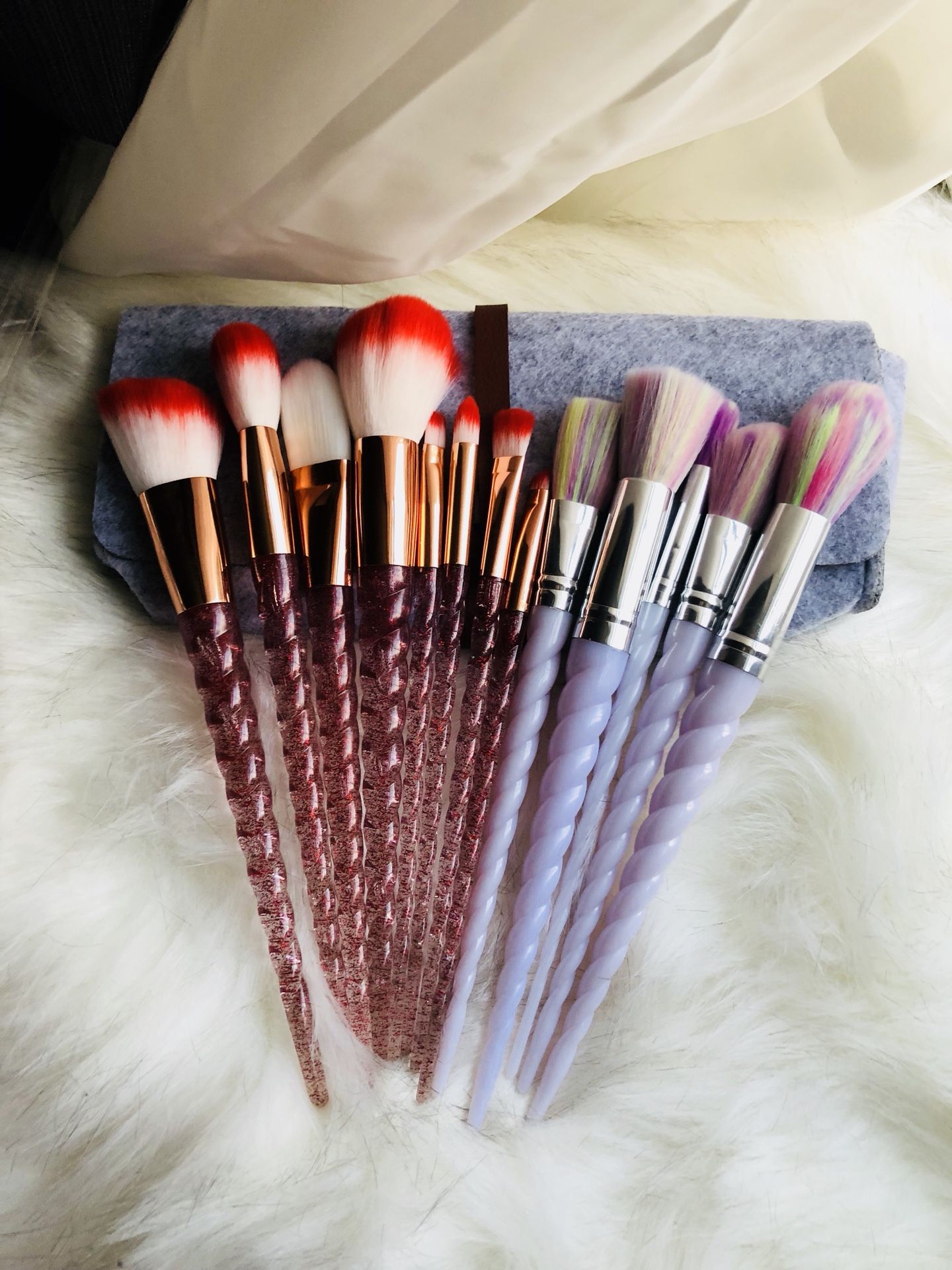 Unicorn Makeup Brushes set with Felt Bag