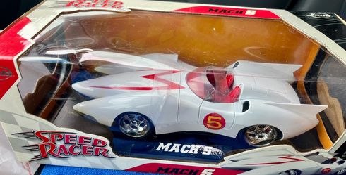 Speed Racer MACH 5 1/18 DIE CAST CAR 1:18 Scale Jada 2008 NEW Mach Go Go Go!