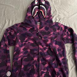Purple Bape Shark Full Zip