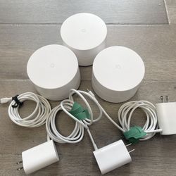 Google WiFi system, 3-Pack - Router Replacement for Whole Home Coverage (NLS-1304-25),White
