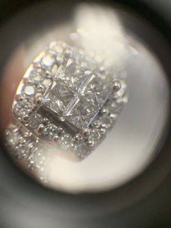 10k white gold ladies ring