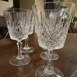 Lenox Crystal Deep cut Charleston Goblets Set Of 5