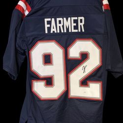 Joshua Farmer New England Patriots Signed Jersey – JSA Certified
