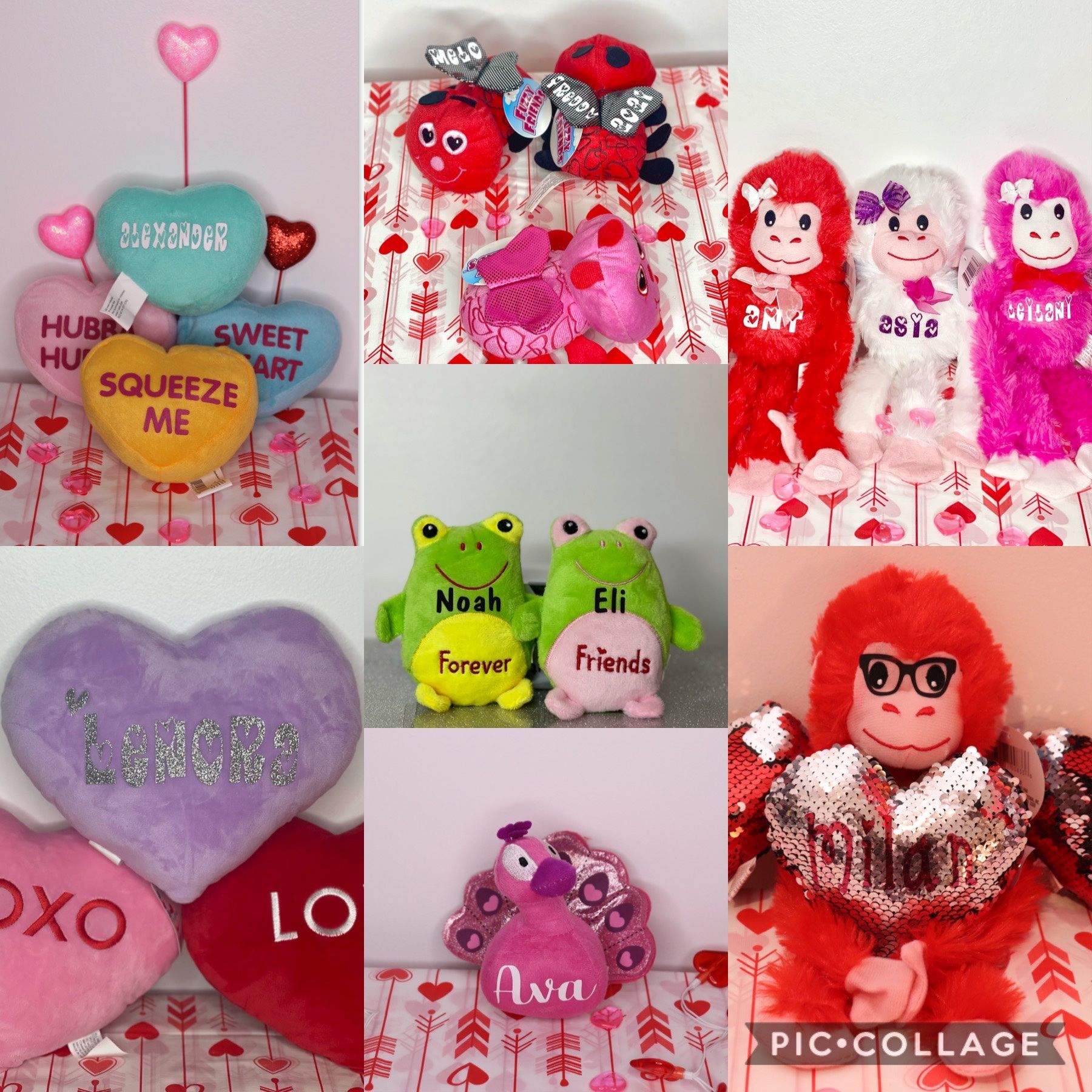Personalized Valentine’s Day plushys