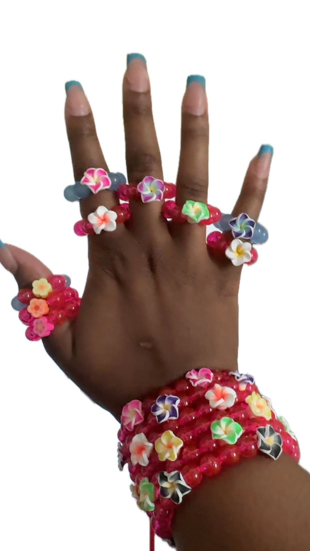 Flower Bead Rings