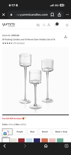 Yummi Candle Holders Set Of 6