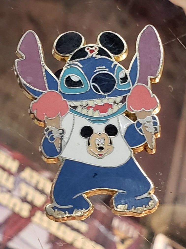 Disney, Pins Trading, Stitch Tourist, Mickey Shirt Ear Hat Holding Ice Cream