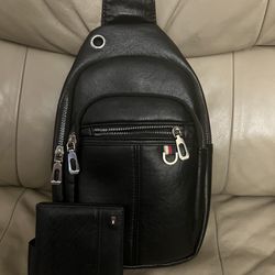 Tommy Hilfiger Sling Backpack And Wallet