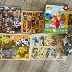 9 Puzzles For Toddlers / Little Kids 