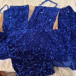 Blue Sequin Dress