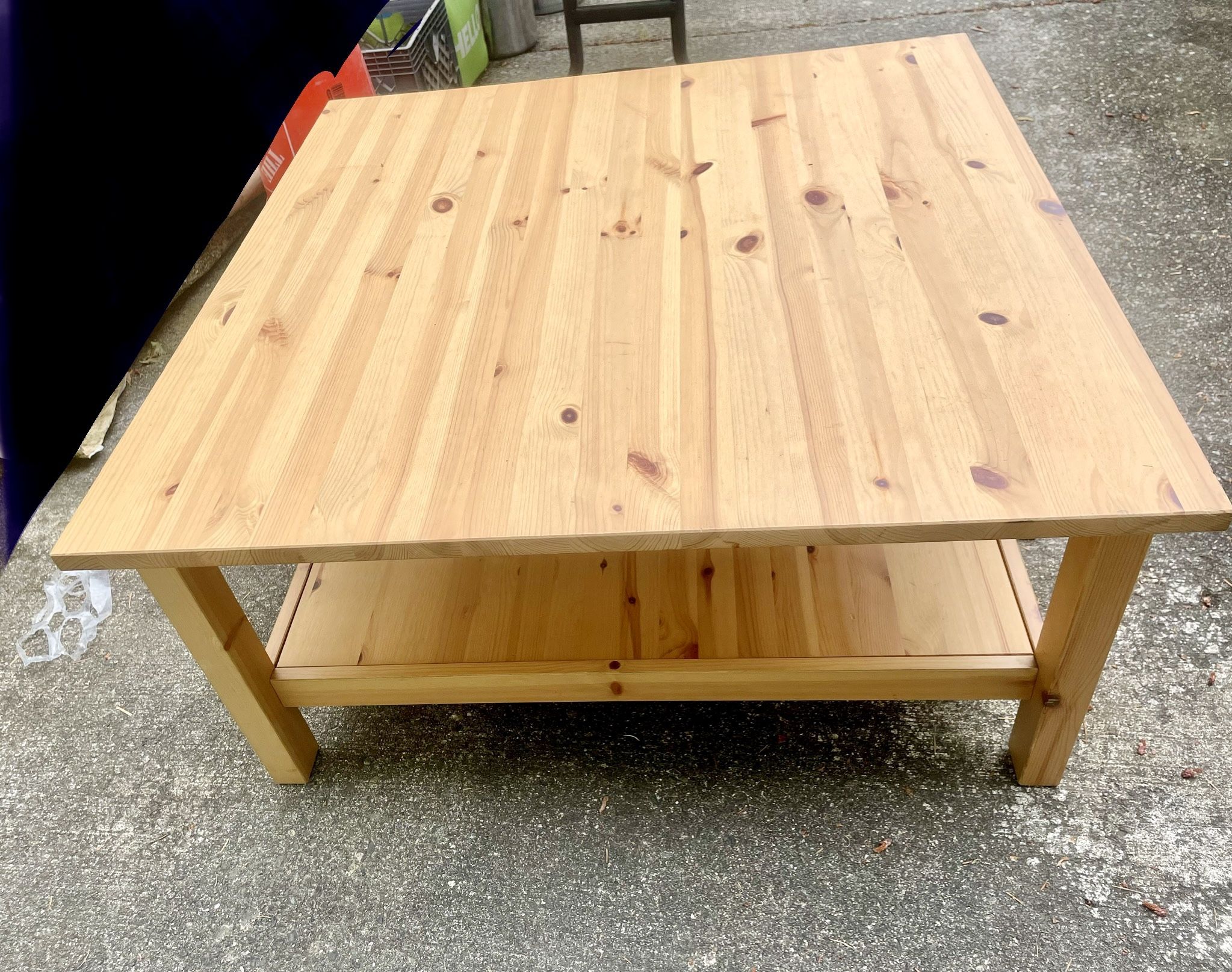 Sturdy Pine Coffee Table (240 Sold at ikea) for Sale in Bonney Lake