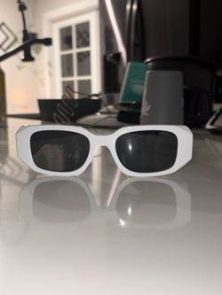 White Prada glasses