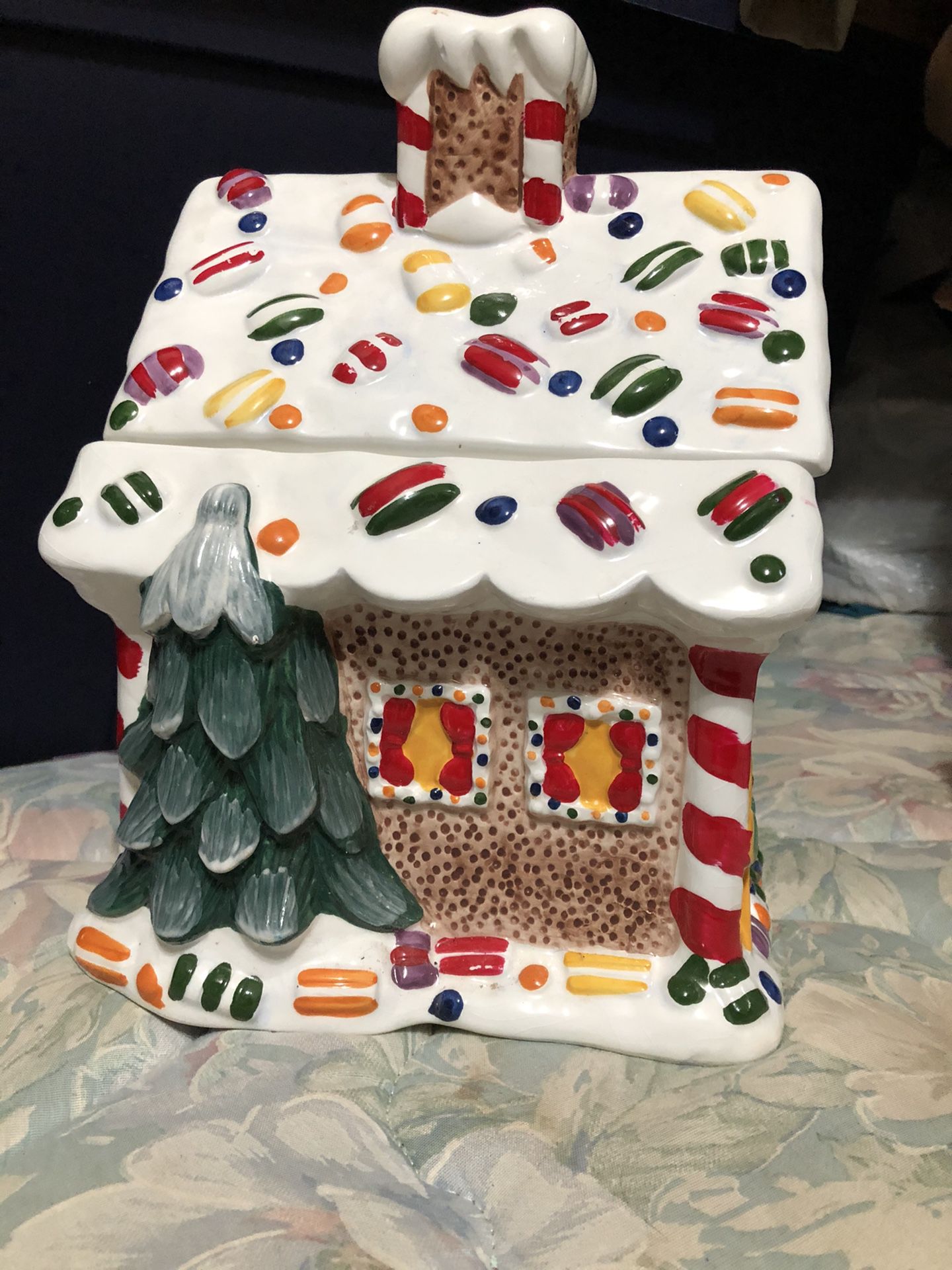 Christmas cookie jar candy land house