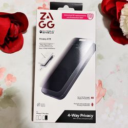 NWT ZAGG 4-Way Privacy XTR Glass Screen Protector for Apple iPhone 17 Pro Max