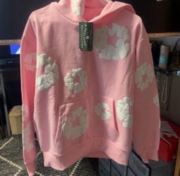 Pink denim tears hoodie size small