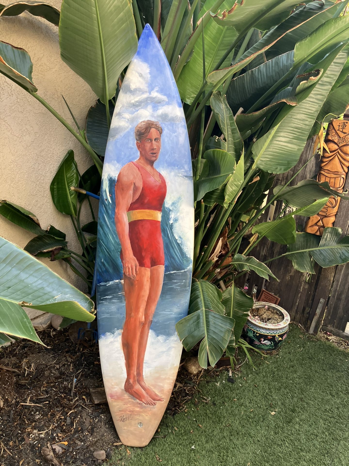 Surfboard With Duke Kahanamoku