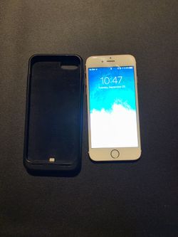 At and t iphone 6s with charging case