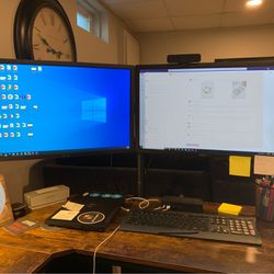 Dual Dell Monitors With Mount