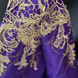 Purple Blouse And Skirt 