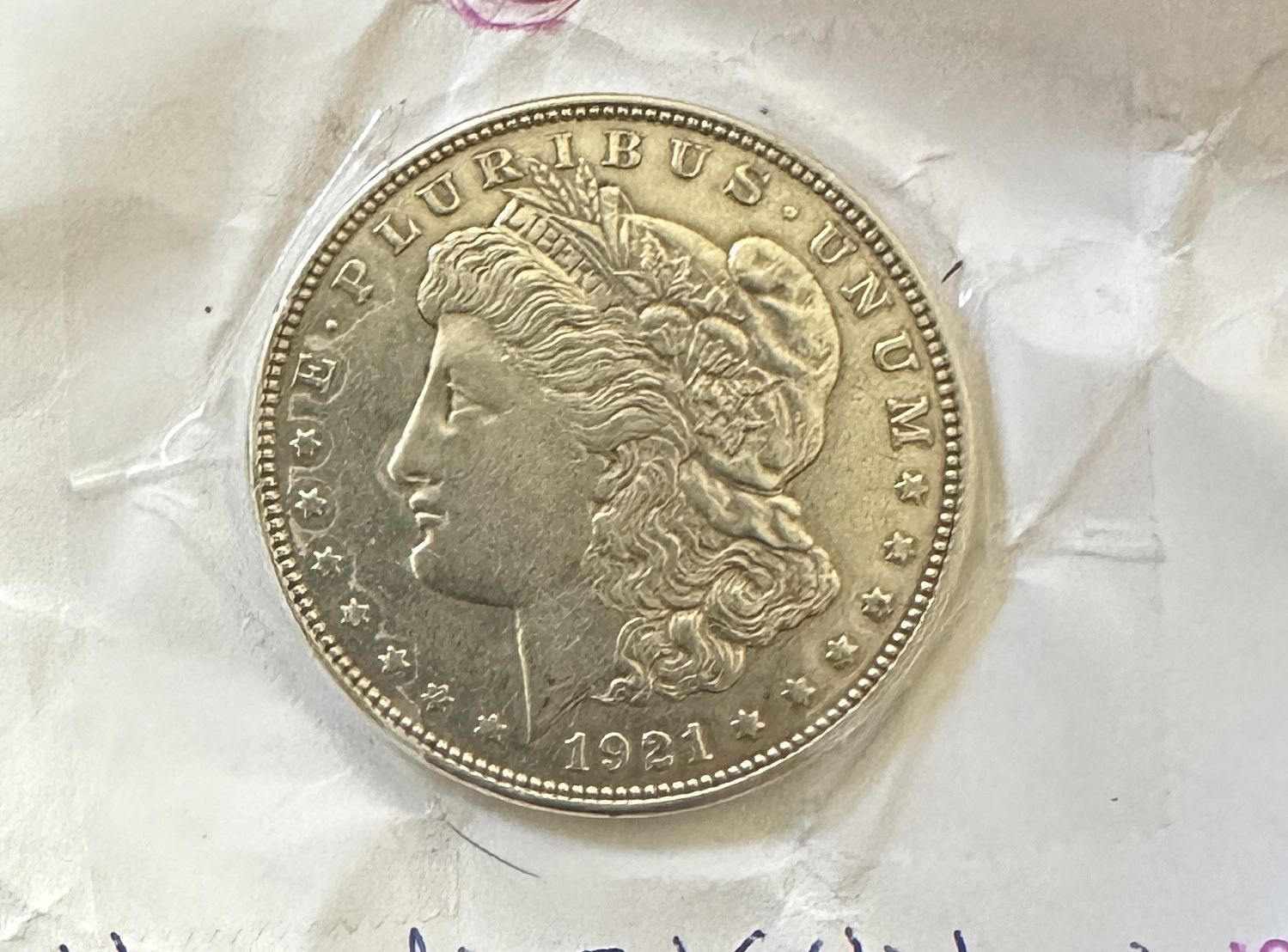 1921 O morgan silver dollar ms63