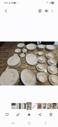 Platinum Star Burst Fine China By Creative