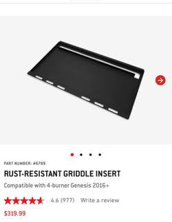 Weber Grill Griddle Insert— Sell 1PM