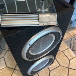 Boom Box Subwoofer Dual Punch 10” And Audiobahn A440 Amp and 