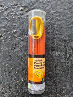 Home Depot Carpenter Pencils with Sharpener 8 Pencils